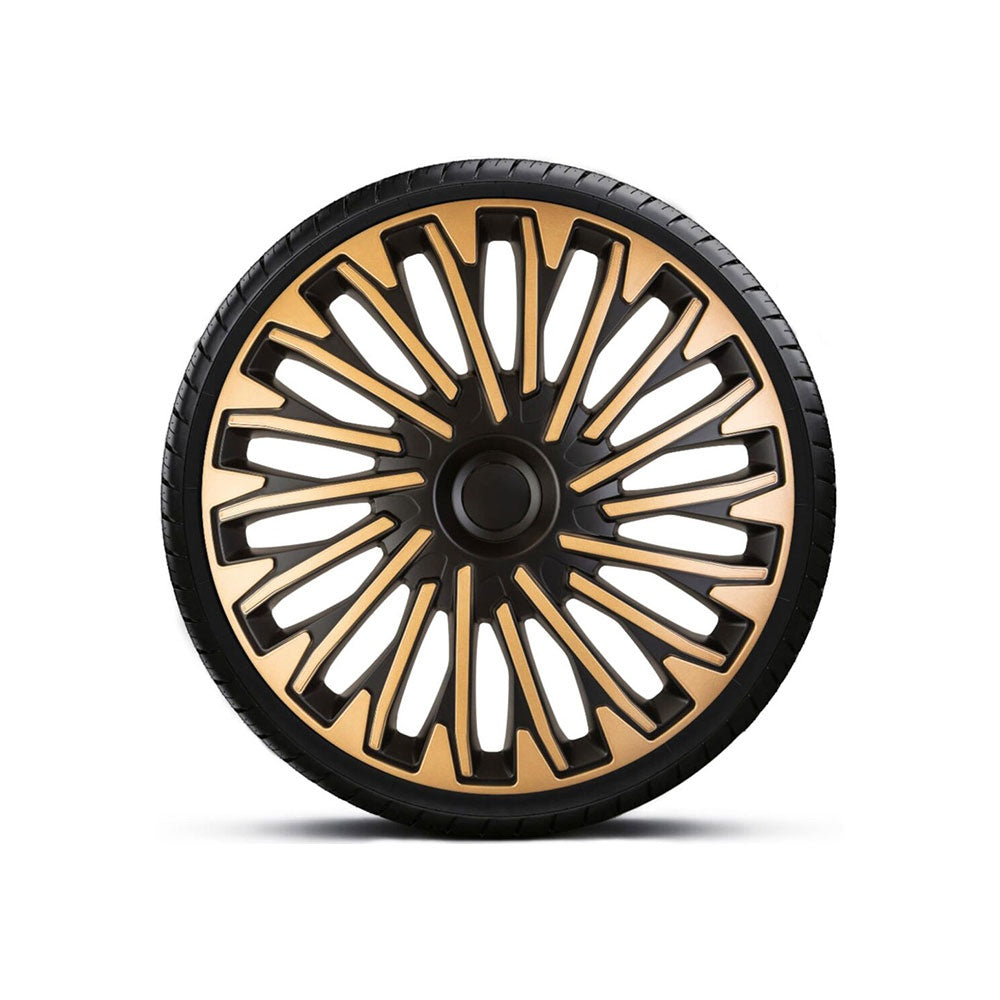 KERÉKKUPAK KÉSZLET 15' SÁRGA-FEKETE FEKETE GYŰRŰVEL SOHO