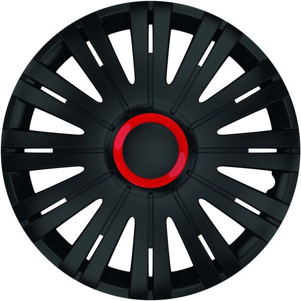 SET CAPACE ROTI 16` Active Negru Cu Inel Rosu