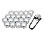 Set capacele ornament prezoane, 20+1 cadou, 17 mm, culoare Cromat