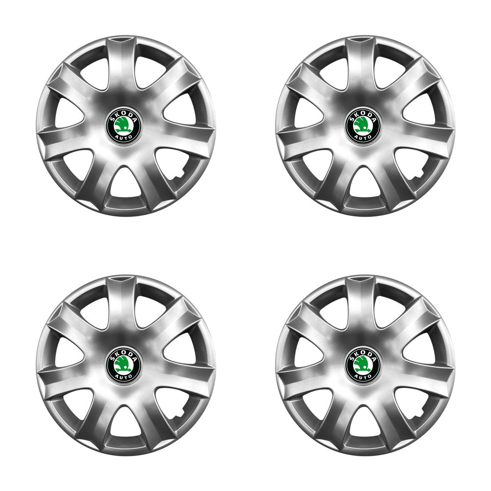 Set 4 capace roti potrivite jantelor de 15 inch compatibile gama SKODA model - 326