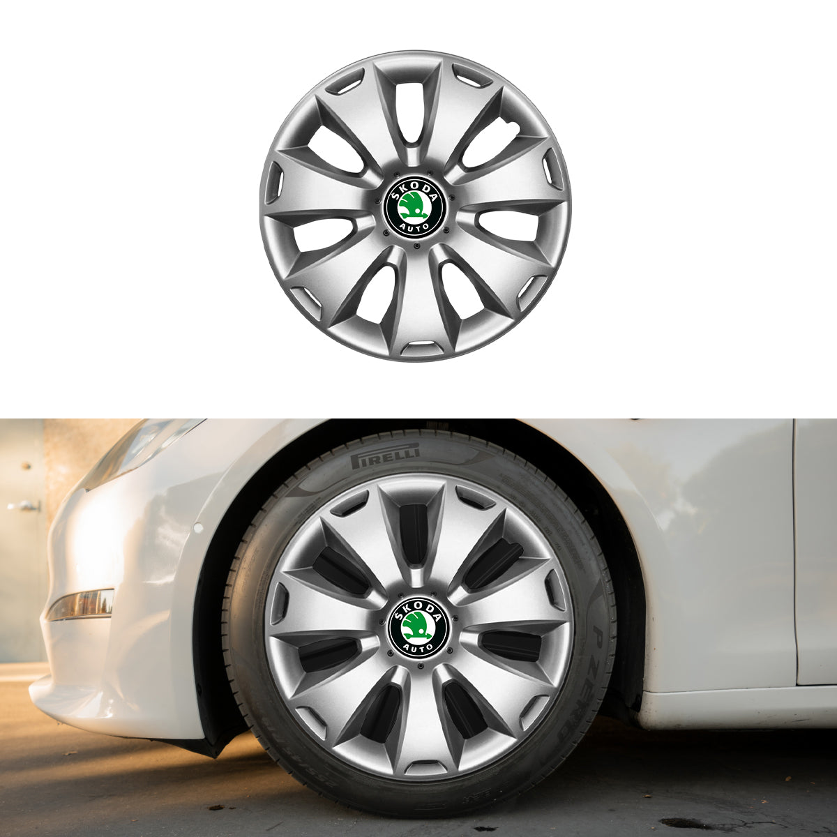 Set 4 capace roti potrivite jantelor de 15 inch compatibile SKODA Fabia ,Octavia I,II,III ,Roomster, Felicia ,Rapid ,Superb, Yeti Model-335