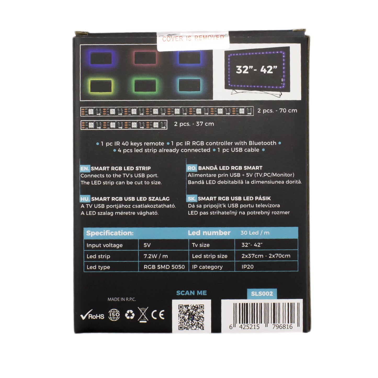 Bandă LED SMART - pentru iluminare fundal TV, 32”-42” - SunShine