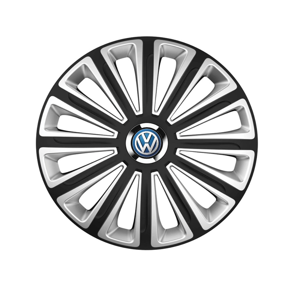 Комплект 4 таса R16, съвместими с Volkswagen Trend, сребристо-черни
