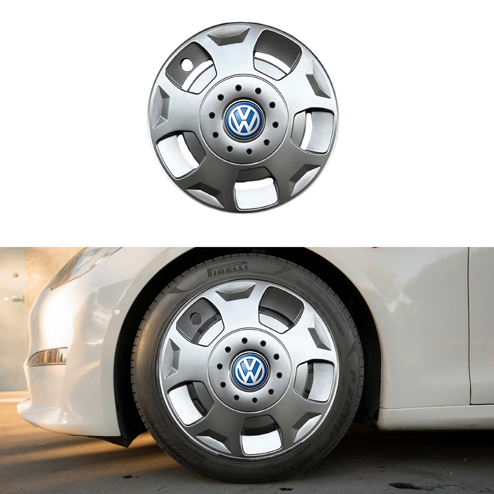 Set 4 capace roti potrivite jantelor de 15 inch compatibile gama Volkswagen model - 342, Sigla Albastra