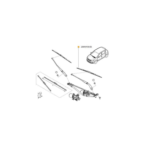 STERGATOR PARBRIZ 550 MM STANGA MODEL FLAT