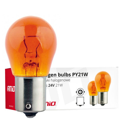 Becuri cu halogen PY21W BA15s 24V 21W CHHLIBUN