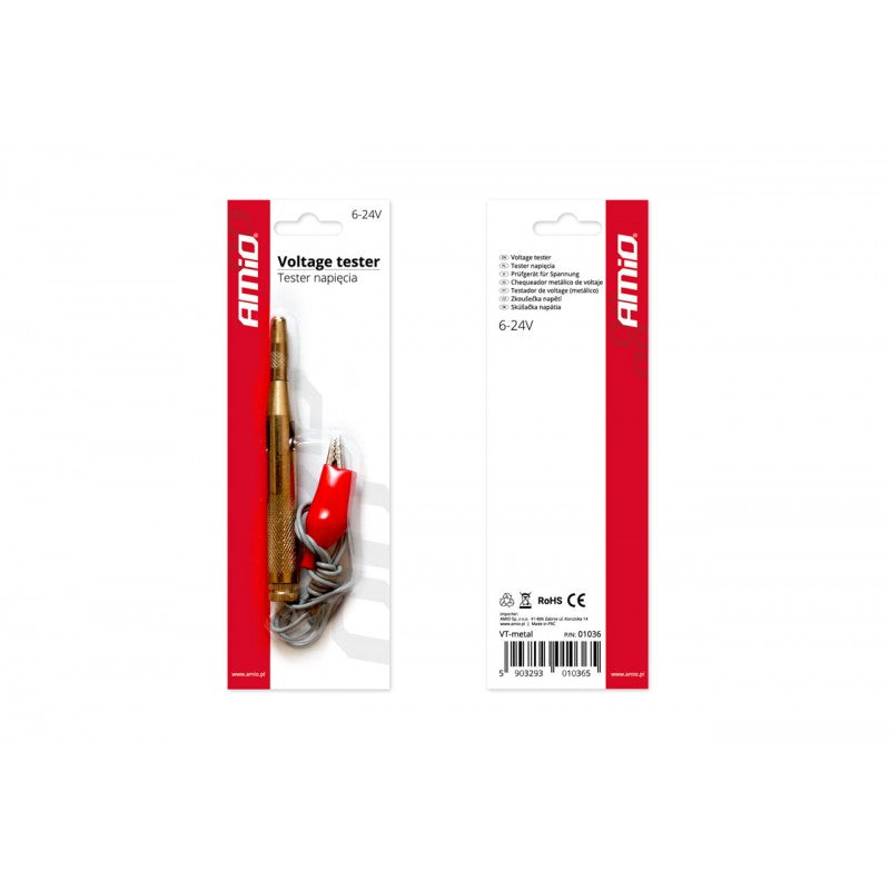 Tester de tensiune 6-24V, metal, ac