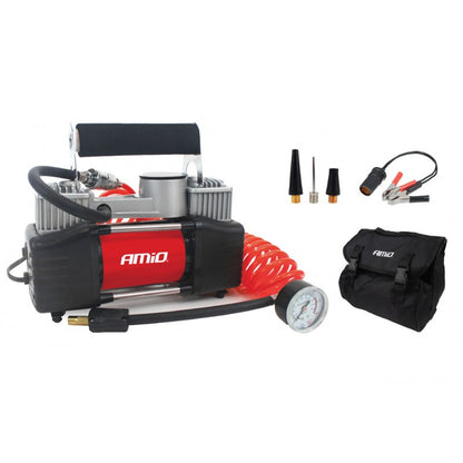 Compresor auto, AComp-4, metalic, 2 cilindri, 12V, premium