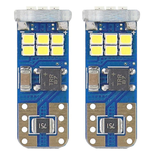 Set 2Becuri LED T10  CANBUS 18SMD UltraBright 2016 T10e W5W Alb 12V 24V AMIO-01292