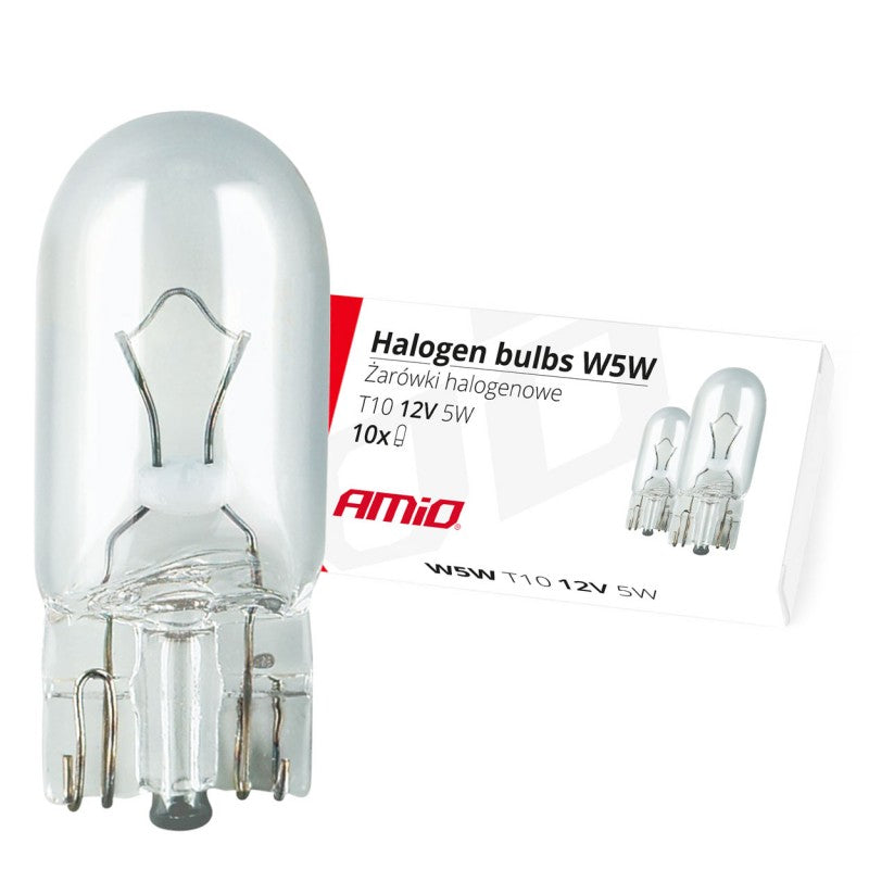 Bec halogen W5W T10 5W W2.1x9.5d 12V  (E8) AMIO-01483 pret/buc