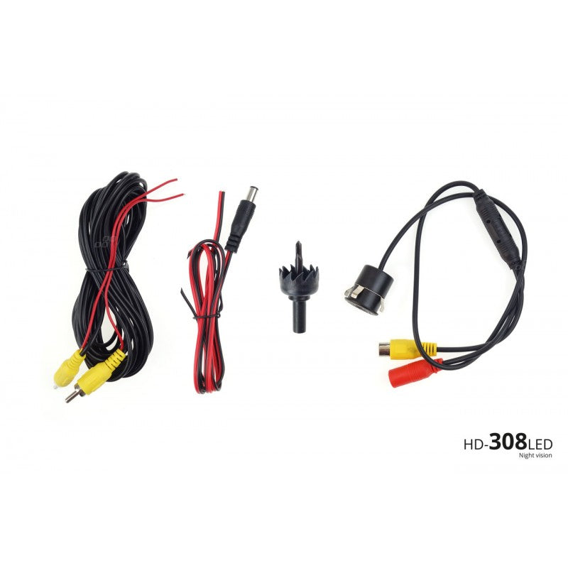 Kit senzori de parcare TFT01 de 4,3" cu cameră HD-308-LED, 4 senzori, negru