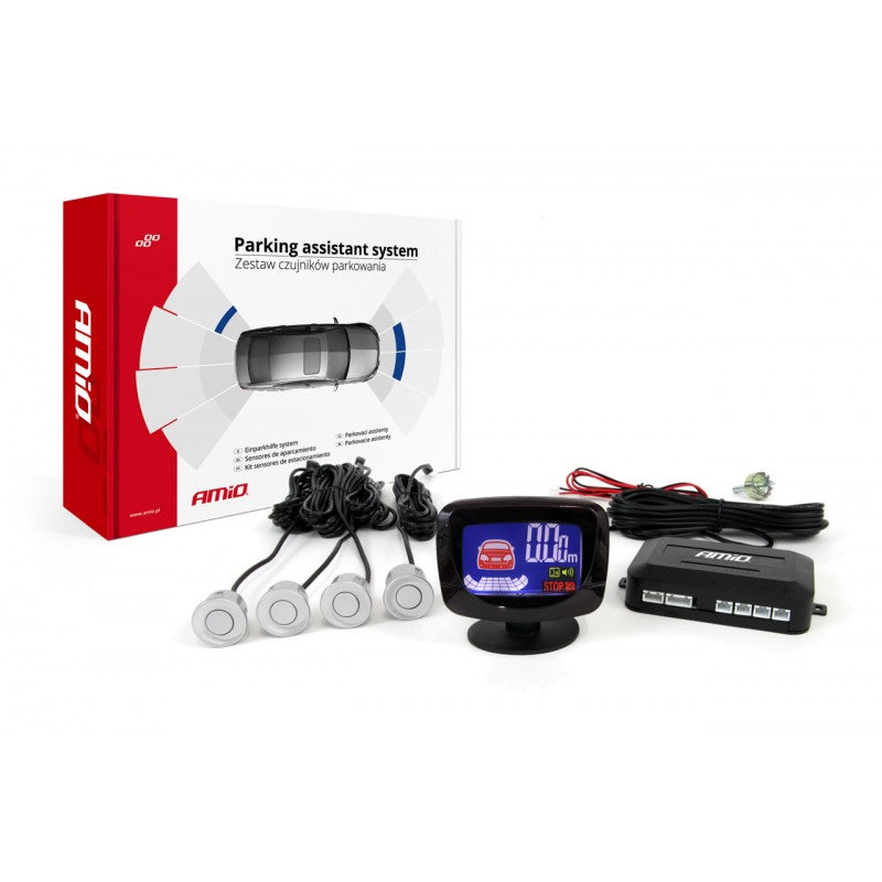 Senzor de parcare LED-GRAF 4 senzor argintiu