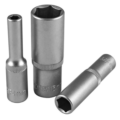 TUBULARA HEXAGONALA LUNGA 50MM CROMATA 1/4` 13 MM JBM