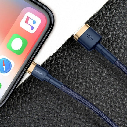 Cablu, USB, 1.5A, 2m, albastru și auriu