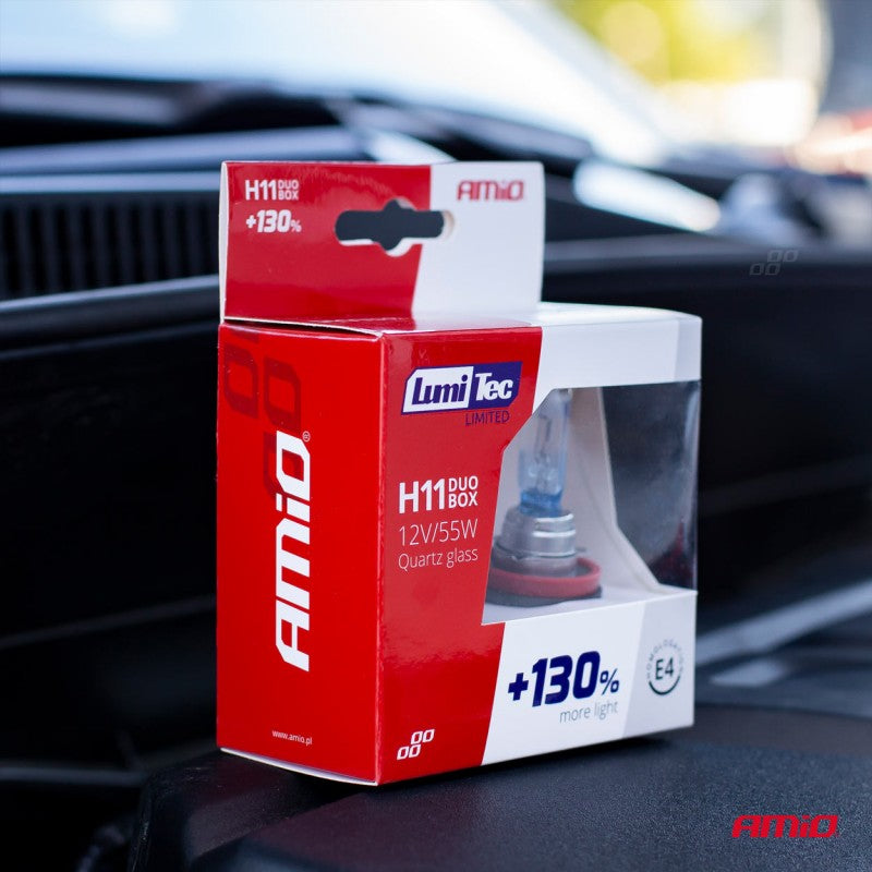 Set 2 Becuri halogen HB3 12V 60W LumiTec LIMITED +130% DUO AMIO-02103