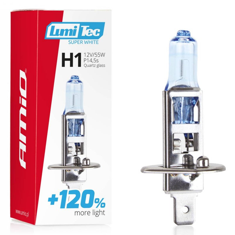 Bec halogen H1 12V 55W LumiTec Super Alb +120%
