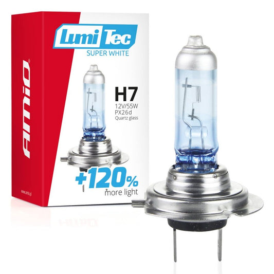Bec halogen H7 12V 55W LumiTec Super Alb +120% AMIO-02138