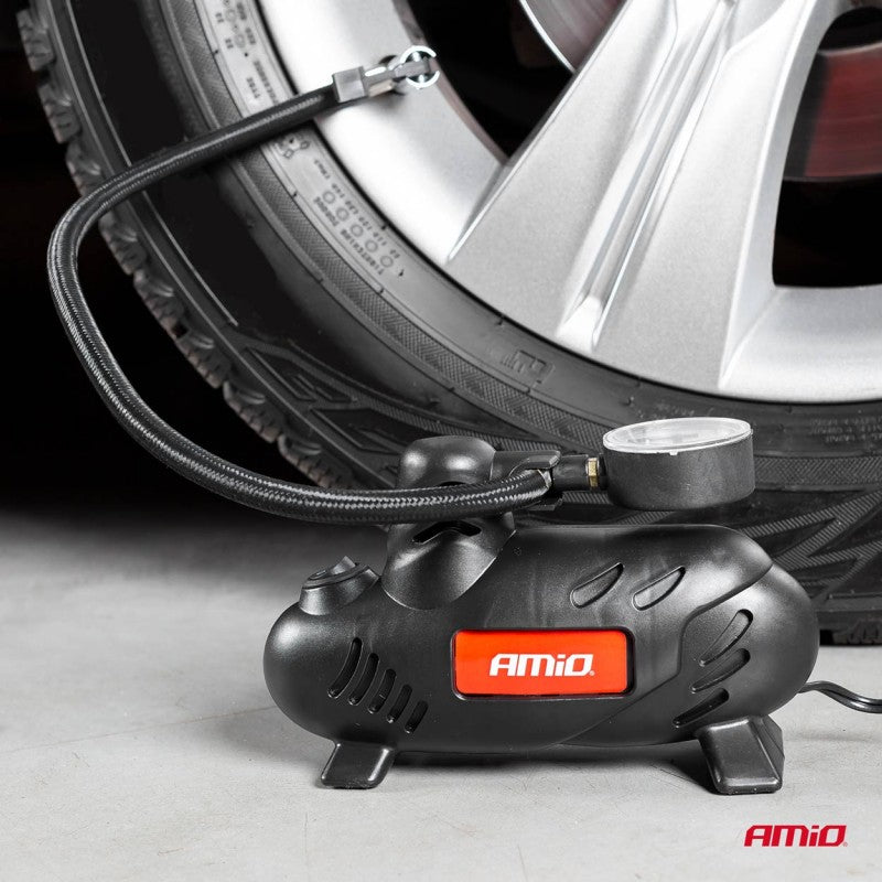 Mini compresor auto, 12V, manometru, compact si usor
