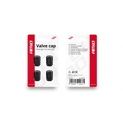 Set capace valvă, 4 buc, negre