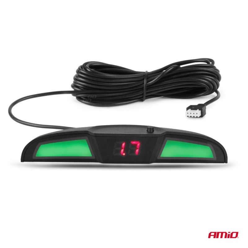Senzor parcare marșarier LED COB 4 senzori negru AMIO-02281