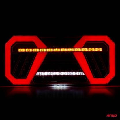 Lampă spate, combinată, cu LED, AMiO, RCL-04-L, dinamică stânga