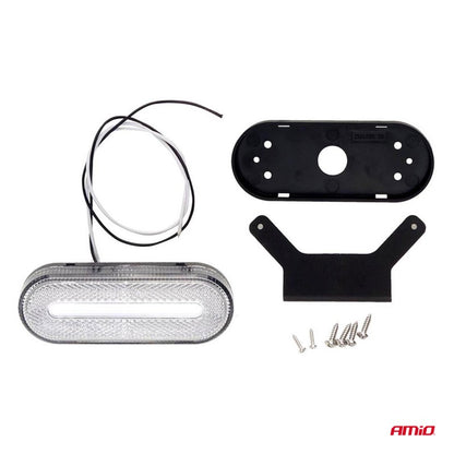 Lampă auto LED OM-01-W ovală albă AMIO-02375