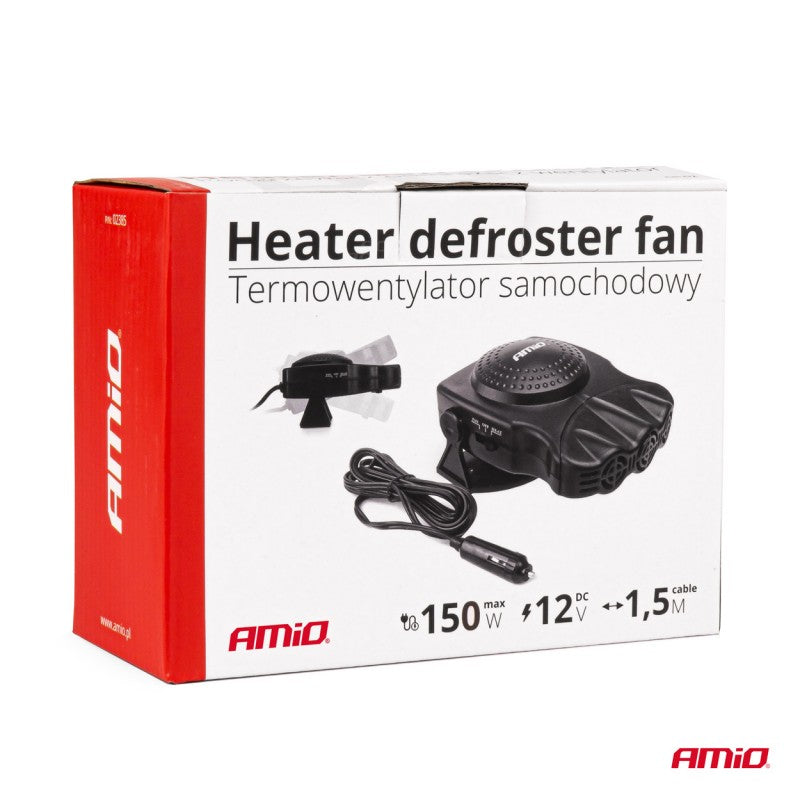 Aeroterma auto cu incalzire rapida, Lungime cablu: 1,5 m, 12V, 150W, 13A, ABS