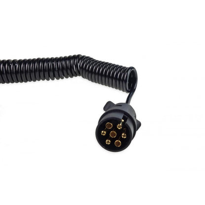 Cablu electric spiralat, remorca, stecher 7PIN, 12V, 6 m