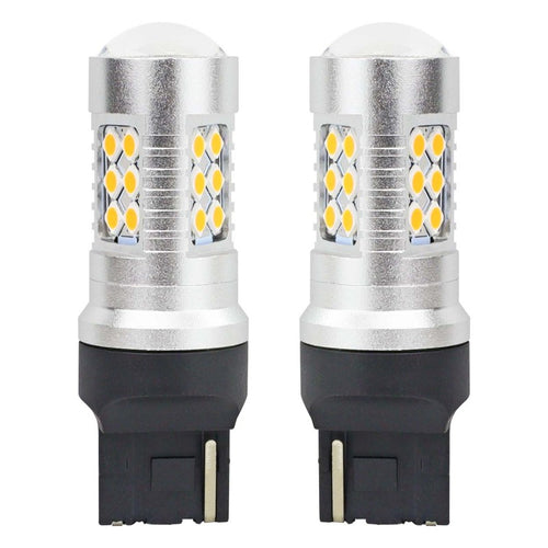 Becuri LED CANBUS 3030 24SMD T20 WY21W Portocaliu Chihlimbar 12V 24V AMIO-02393