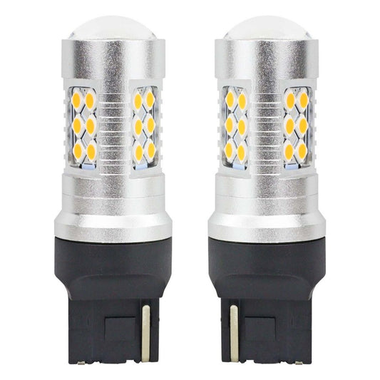 Becuri LED CANBUS 3030 24SMD T20 WY21W Portocaliu Chihlimbar 12V 24V AMIO-02393
