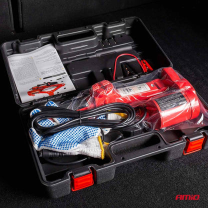 Cric electric tip foarfecă cu telecomandă și KIT de reparare 3T 12V AMIO-02406