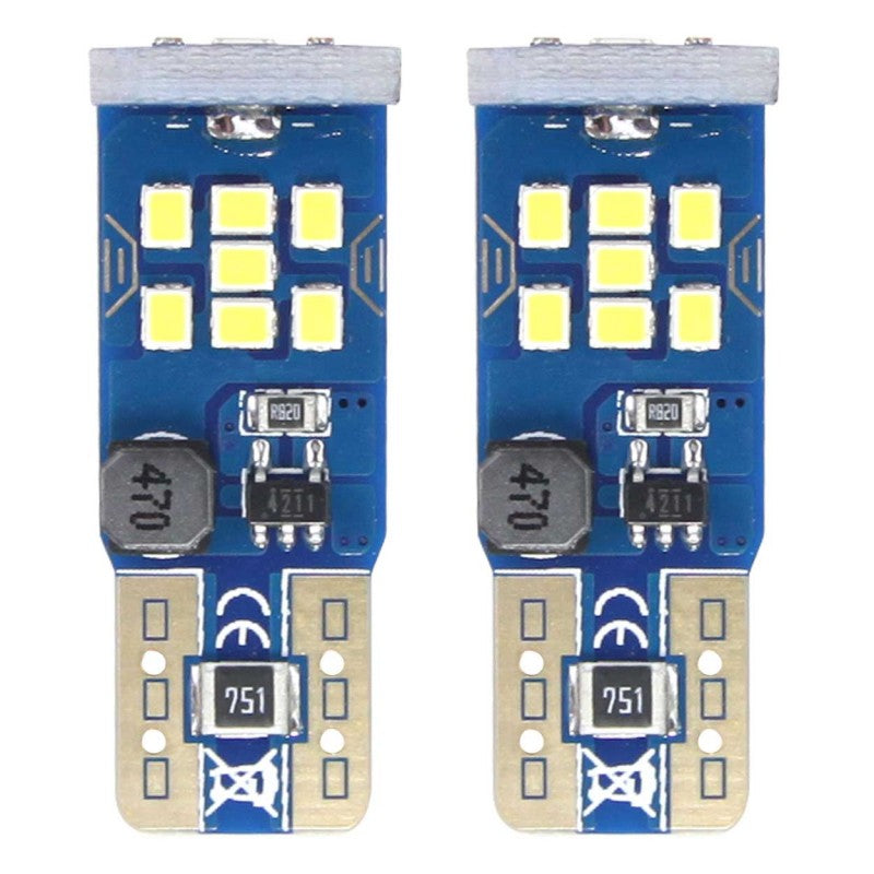 Set 2 Becuri LED T10 CANBUS 21SMD UltraBright 2016 T10 W5W Alb 12V 24V AMIO-02445