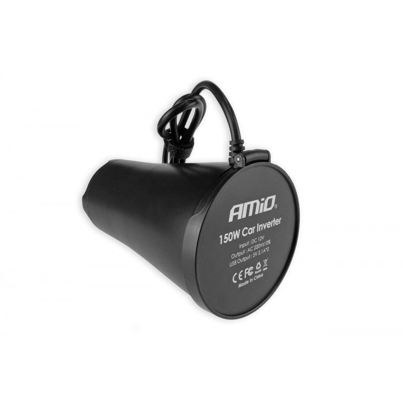 Invertor de putere AMiO 12V/230V 150W/300W 2xUSB PI02