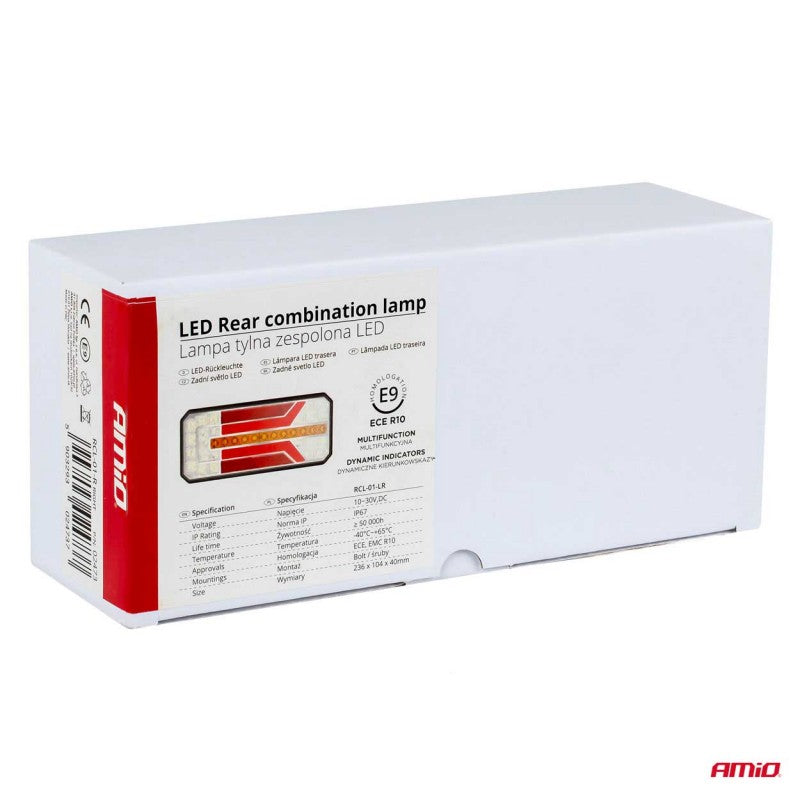 Lampă spate, cu LED, AMiO, RCL-01-R, dinamică, dreapta