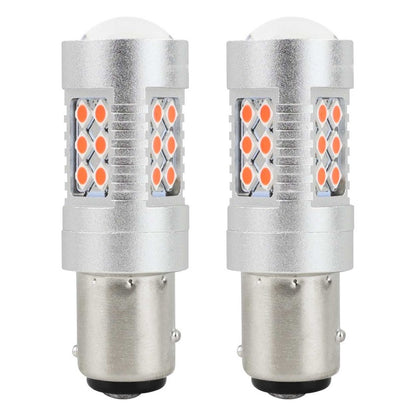 Set 2 Becuri CANBUS 3030 24SMD 1157 BAY15D PR21/5W Roșu 12V 24V AMIO-02579