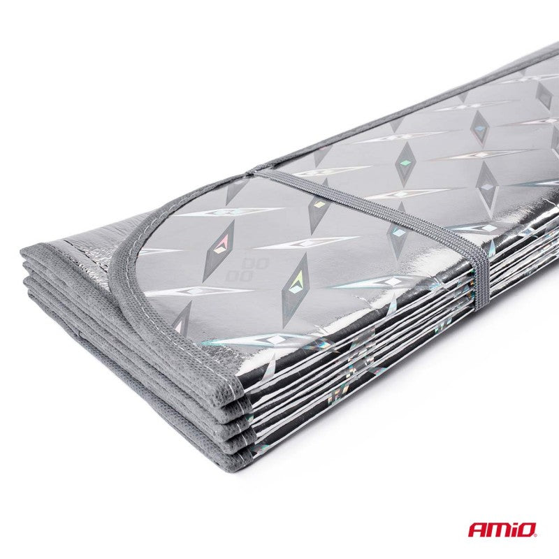 Parasolar pliabil, aluminiu, ventuze, 150x80cm