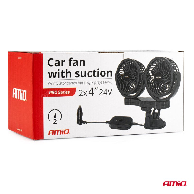 Ventilator auto cu aspiratie 2x4", 24V