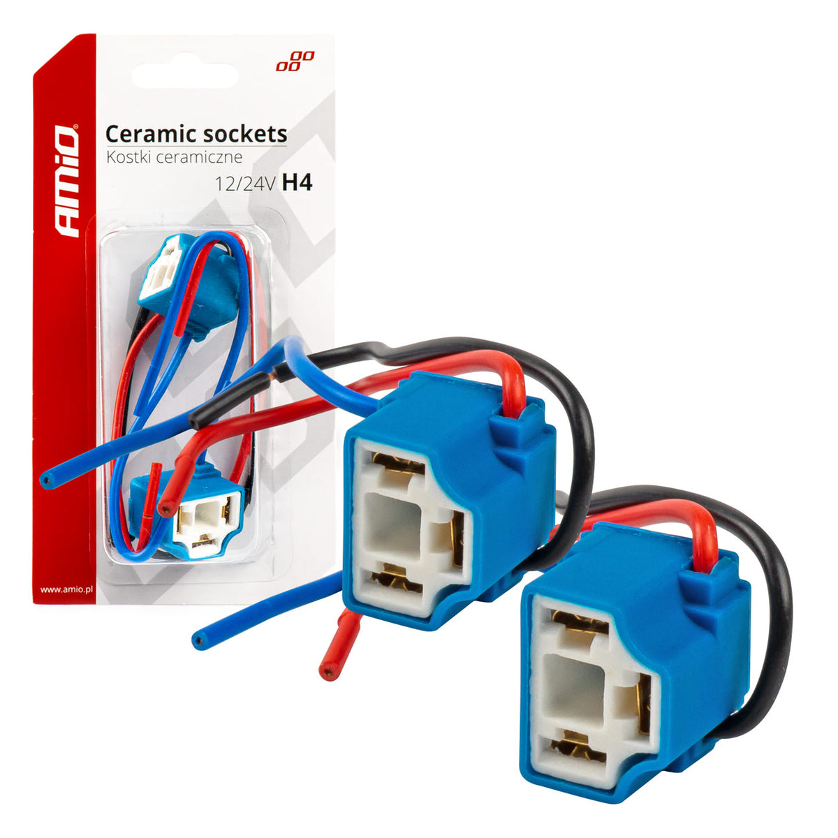 Conectori ceramici unghiular H4 mufă priză AMIO-03053