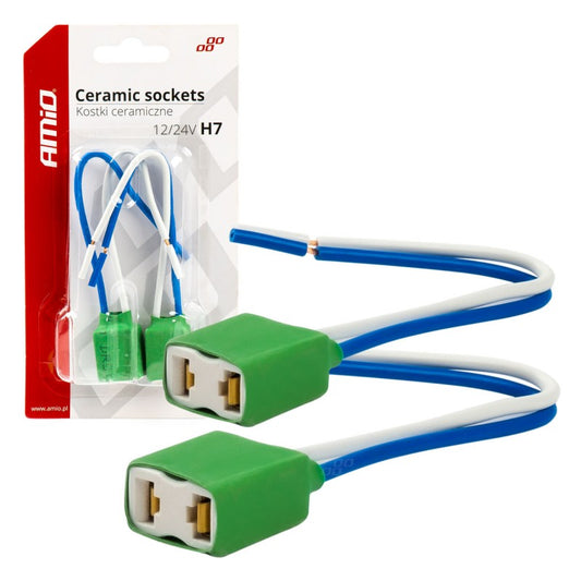 Set 2 mufe drepte H7 ceramice AMIO