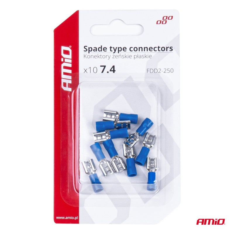 Papuci electrici mama albastri, 7.4mm 1.5-2.5mm2 15A 10 buc