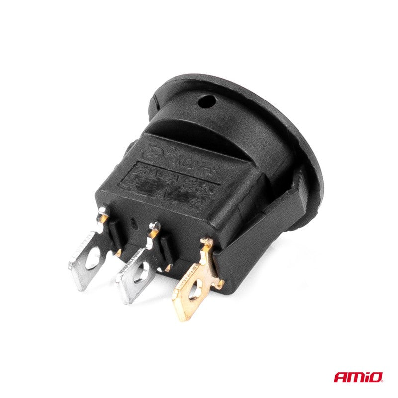 Întrerupător rotund cu lumină galbenă 12/24V max 20A ON/OFF
