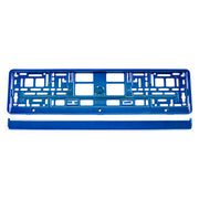 Ramă număr înmatriculare metalizată albastră AMIO-03174