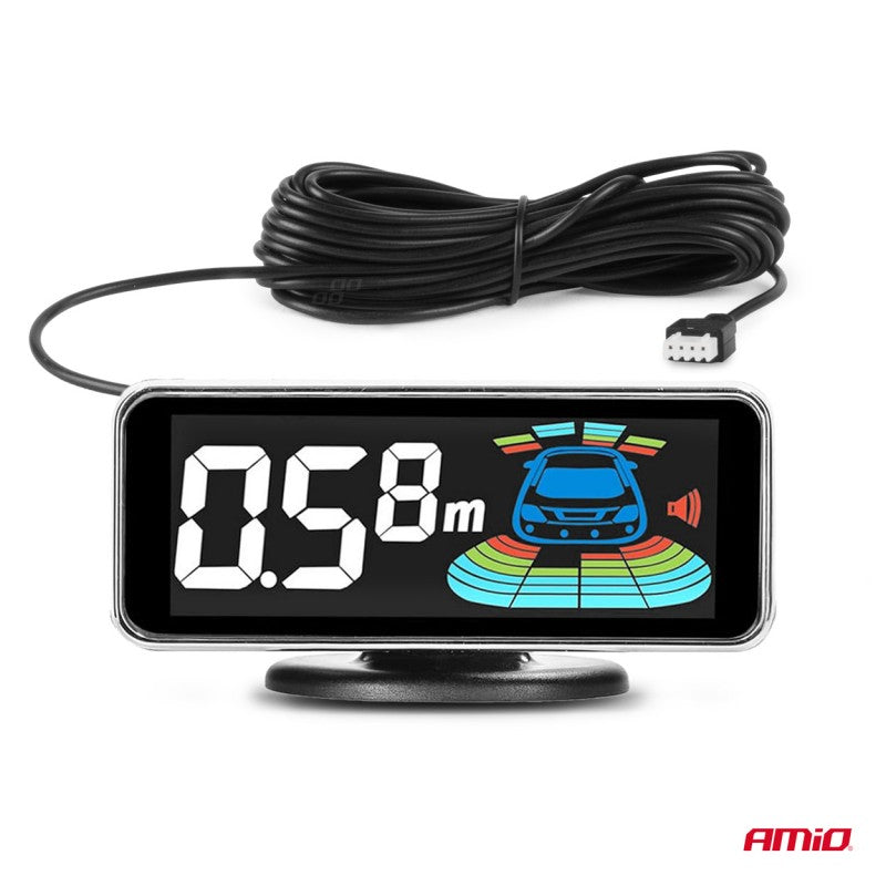 Senzori de parcare pentru marșarier, negri, interni, 16,5 mm, 8 buc. LED 3D AMIO-03196