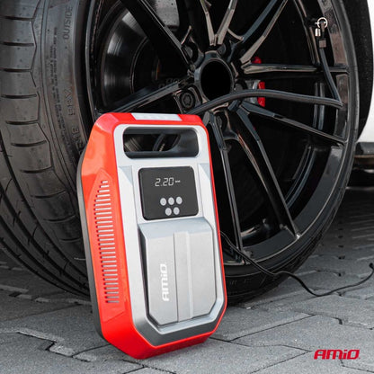 Compresor de aer auto cu manometru digital și lumină LED 12V ACOMP-18