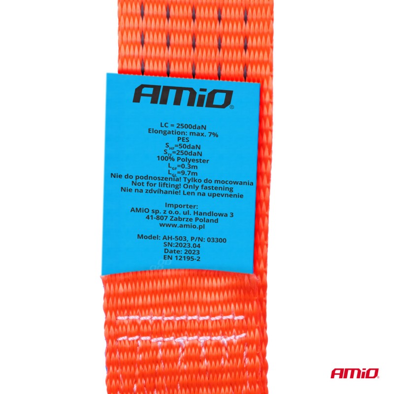 Chinga de transport cu tensionator 5000 kg 50 mm 10 m AMIO-03300