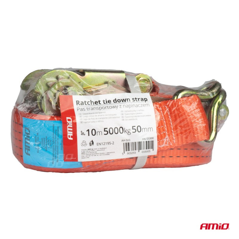 Chinga de transport cu tensionator 5000 kg 50 mm 10 m AMIO-03300
