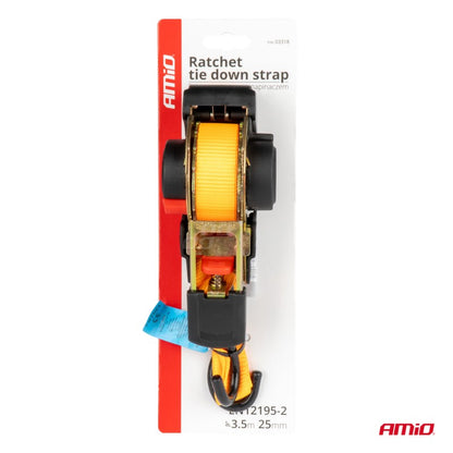 Bandă de transport cu retractor automat 640 kg 25 mm 3,5 m S-TYPE AMIO-03318