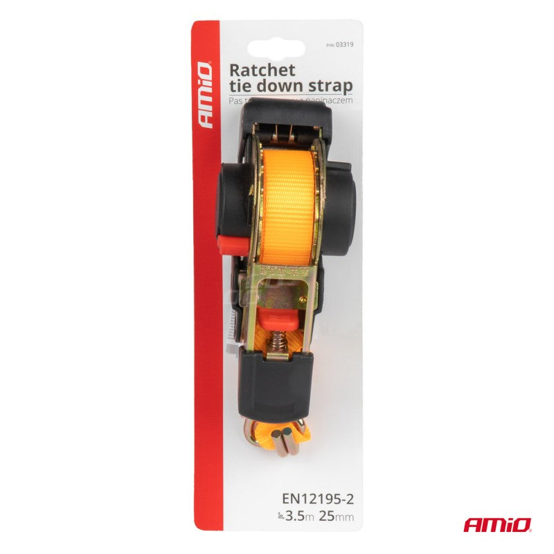 Bandă de transport cu retractor automat 640 kg 25 mm 3,5 m J-TYPE AMIO-03319