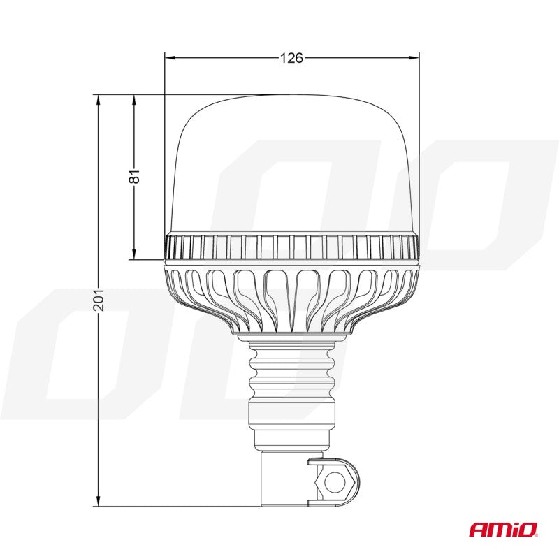 Lampă de avertizare intermitentă far 24 LED W25P 12V 24V AMIO-03338