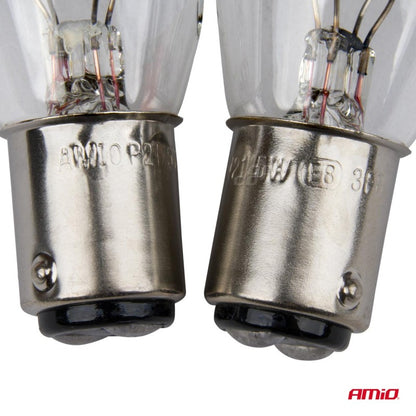 Becuri halogen P21/5W BAY15D 12V blister 2 buc AMIO-03353